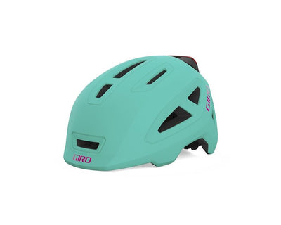 Dětská cyklistická přilba GIRO Scamp II LED Mat Screaming Teal S