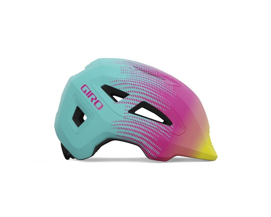 Dětská cyklistická přilba GIRO Scamp II MIPS Mat Teal/Pink Towers XS