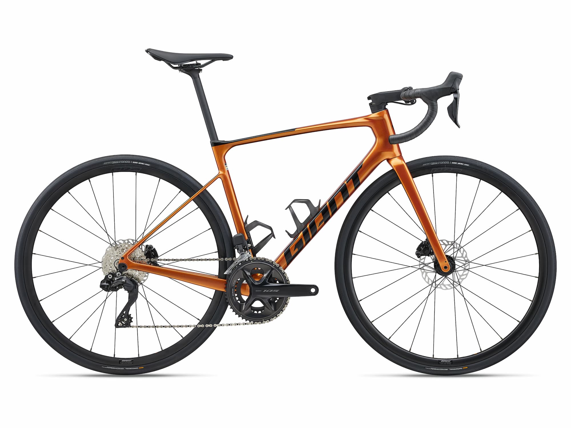 Pohodlné karbonové silniční kolo Giant Defy, Elektrické řazení 105 Di2 12s, Plně integrované kabely